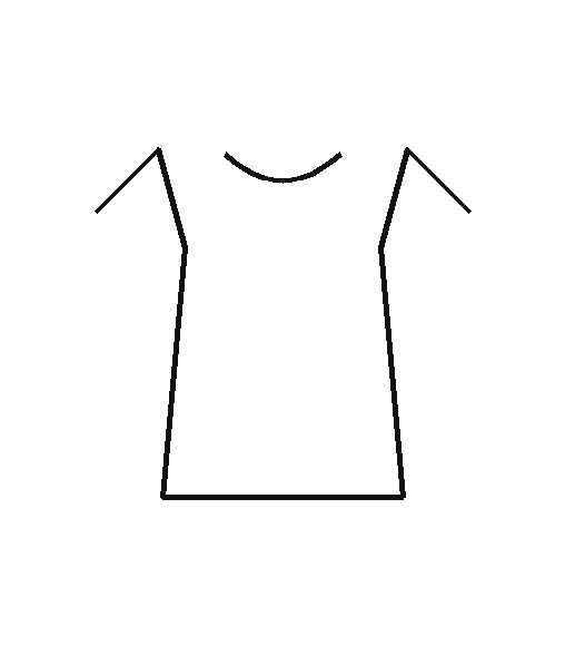 American Football Jersey blank outline