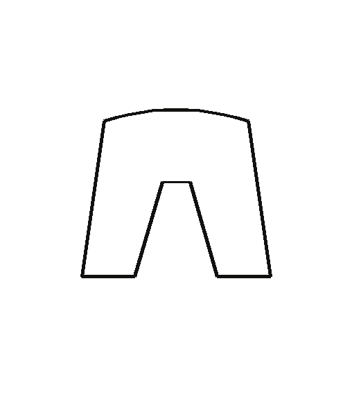 Basketball Shorts blank outline