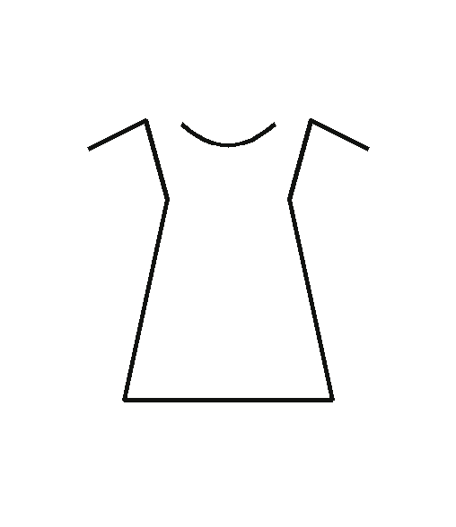 Everyday Sport Tee blank outline
