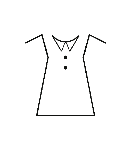 Performance Polo blank outline