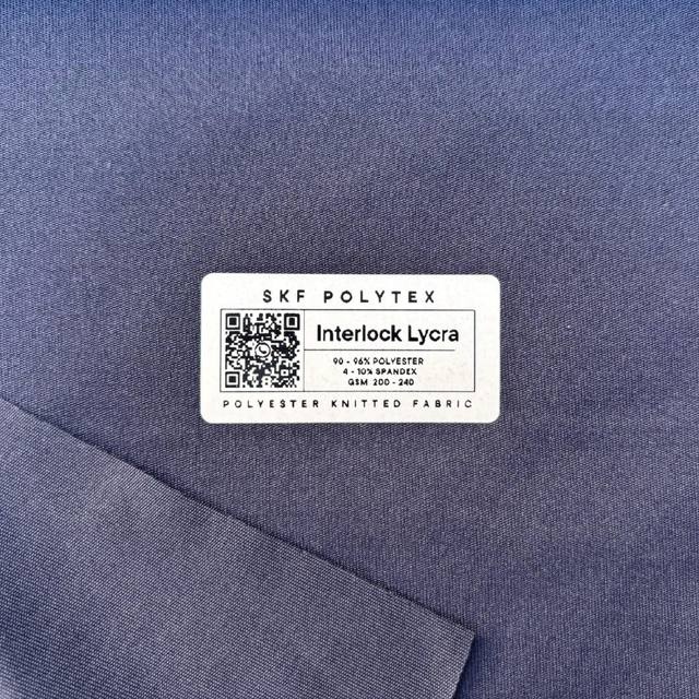 Dryfit Interlock Lycra fabric swatch