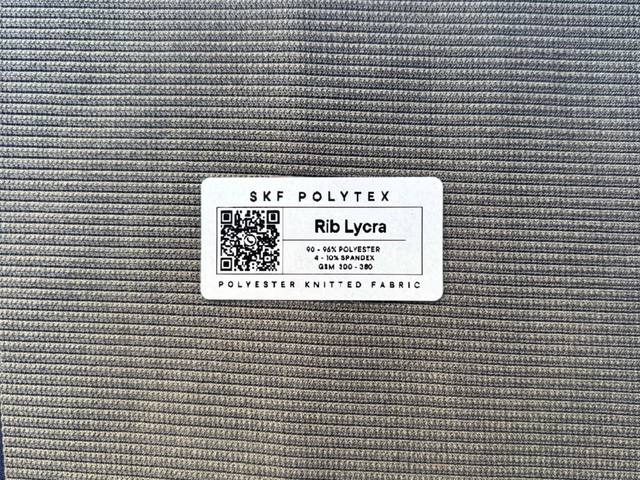 Rib Lycra 2By2 fabric swatch