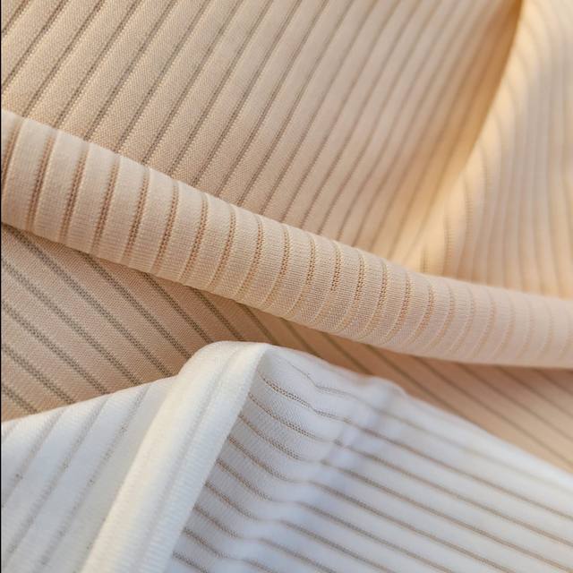 Strip Lycra Jersey fabric swatch
